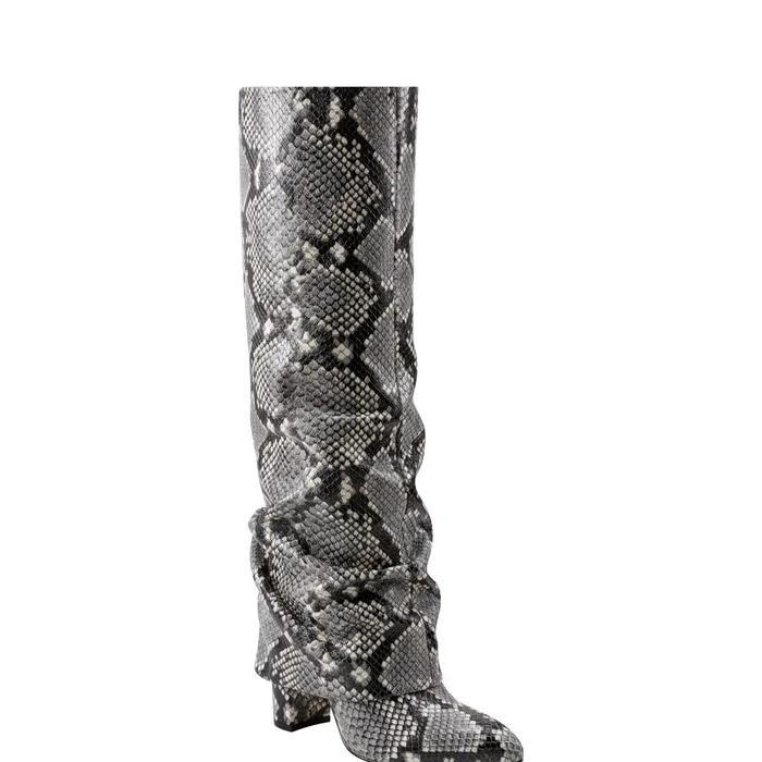 Women Lalita Foldover Dress Boot Snake Print Marc Fisher Dress Boots