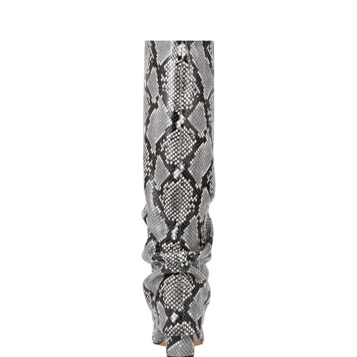 Women Lalita Foldover Dress Boot Snake Print Marc Fisher Dress Boots