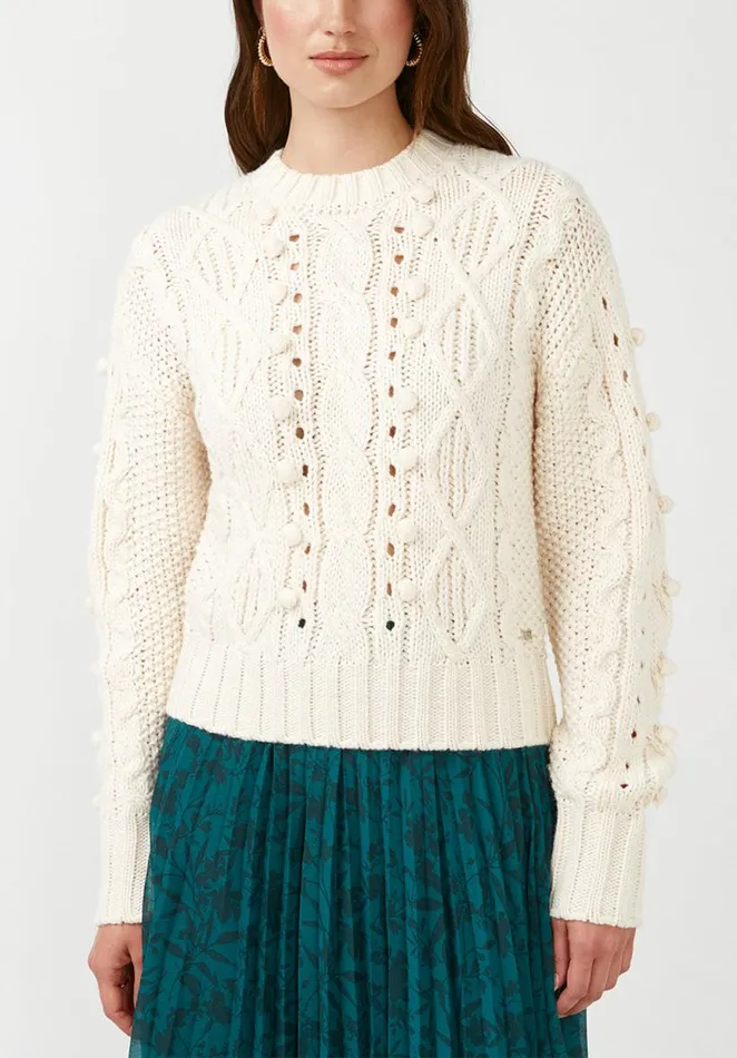 Women Larsa Ivory Women039s Crew Neck Sweater Ivory Buffalo David Bitton Sweaters