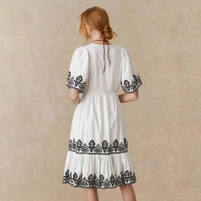 Women Layna Embroidered Dress Petite White Sundance Catalog Dresses and Jumpsuits Women Layna Embroidered Dress Petite White Sundance Catalog Dresses and Jumpsuits
