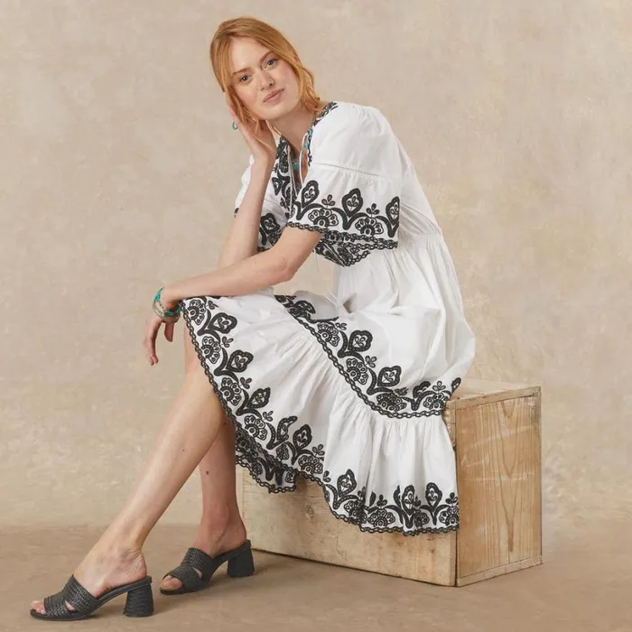 Women Layna Embroidered Dress Petite White Sundance Catalog Dresses and Jumpsuits Women Layna Embroidered Dress Petite White Sundance Catalog Dresses and Jumpsuits