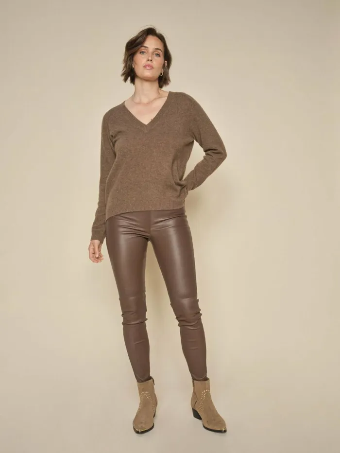 Women Leather MOS MOSH MMLucia Stretch Leather Legging Rain Drum