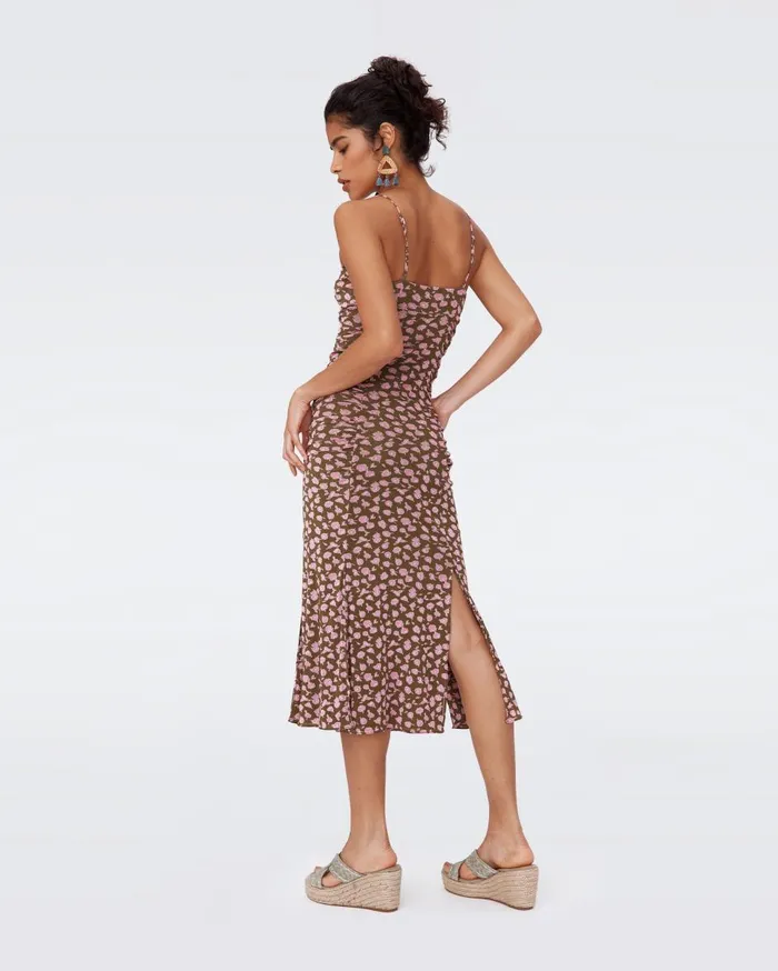 Women Lester Mesh Dress Tiny Rose Showers Khaki DVF Dresses