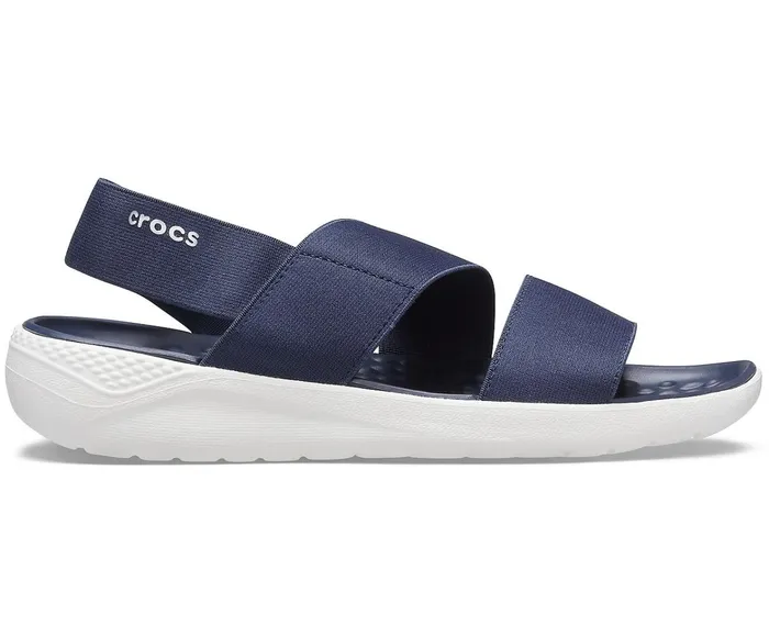 Women LiteRide Stretch Sandal Navy White Crocs Sandals