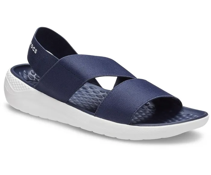 Women LiteRide Stretch Sandal Navy White Crocs Sandals