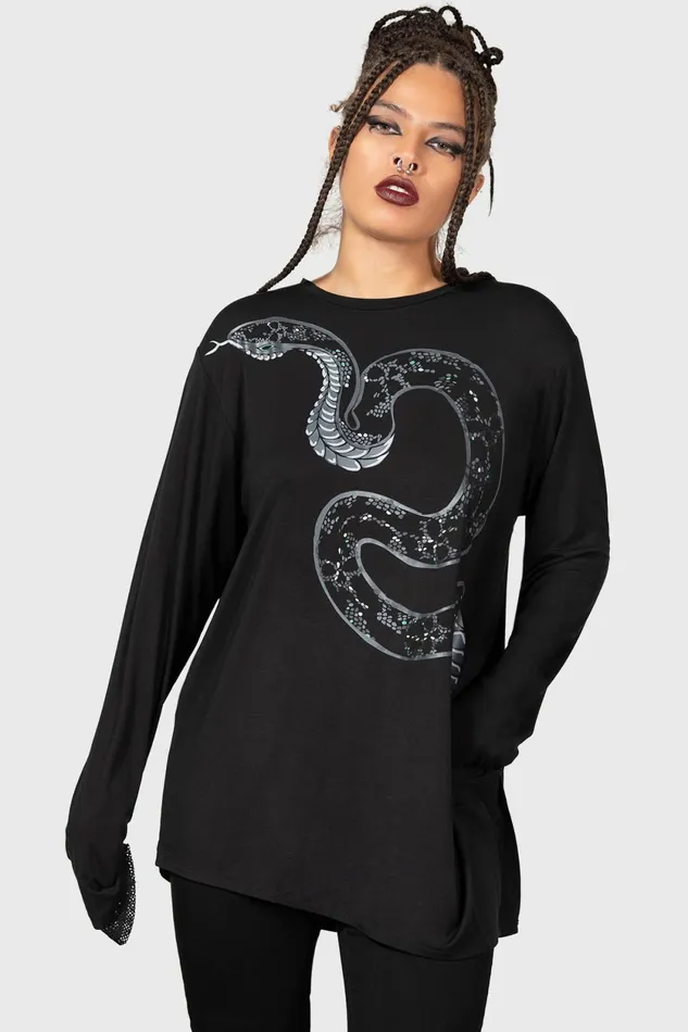 Women Long Sleeves Killstar Aniliidae Top