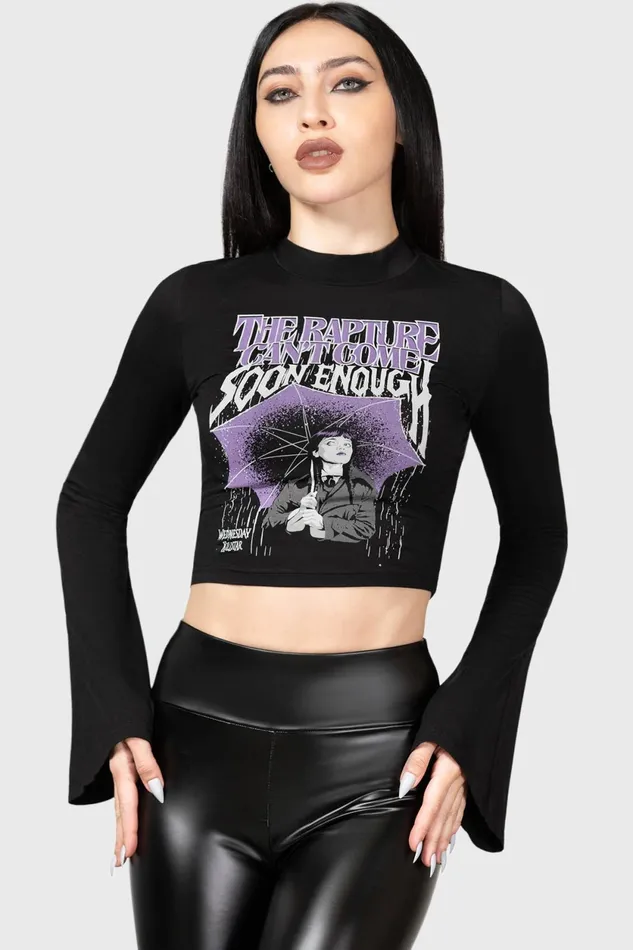 Women Long Sleeves Killstar Be Strange Long Sleeve Top