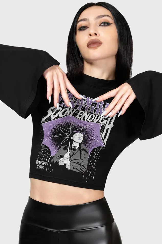 Women Long Sleeves Killstar Be Strange Long Sleeve Top