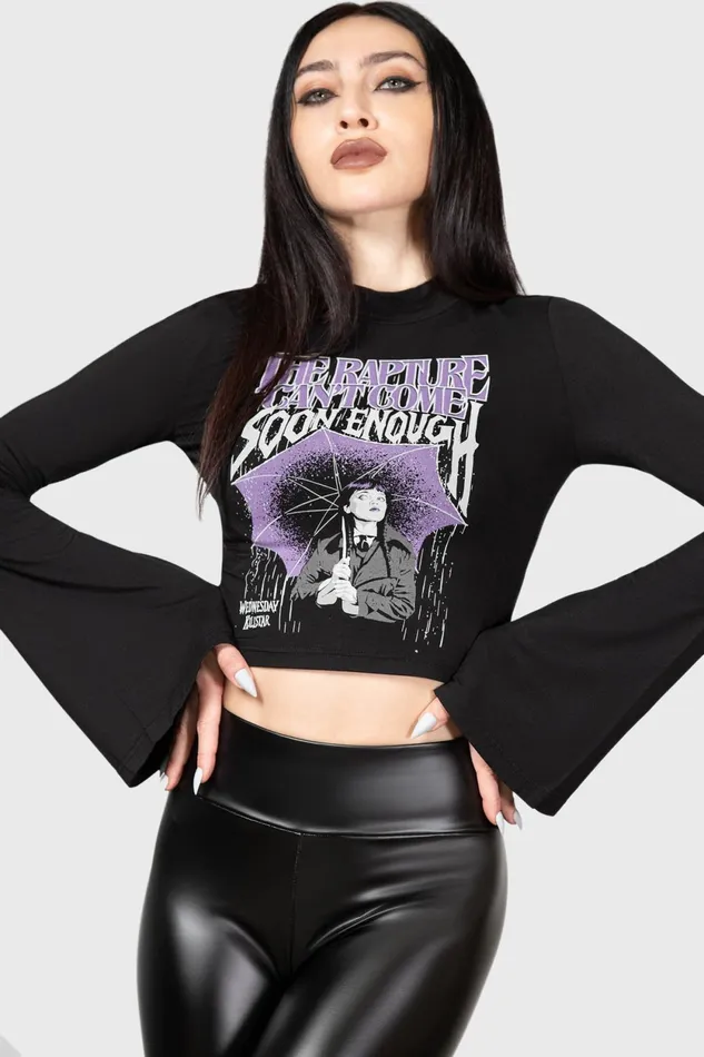 Women Long Sleeves Killstar Be Strange Long Sleeve Top