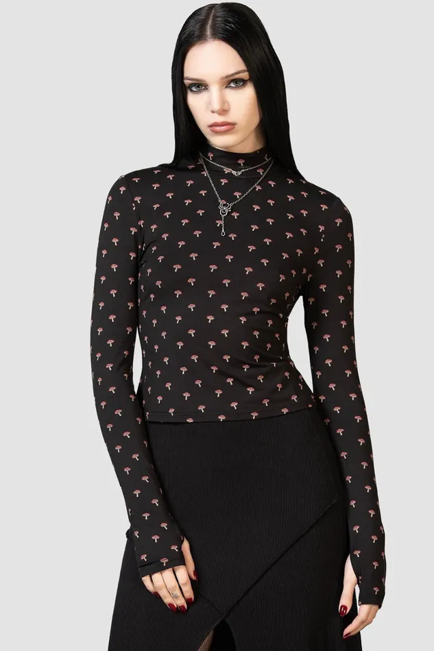Women Long Sleeves Killstar Dapperling Long Sleeve Top