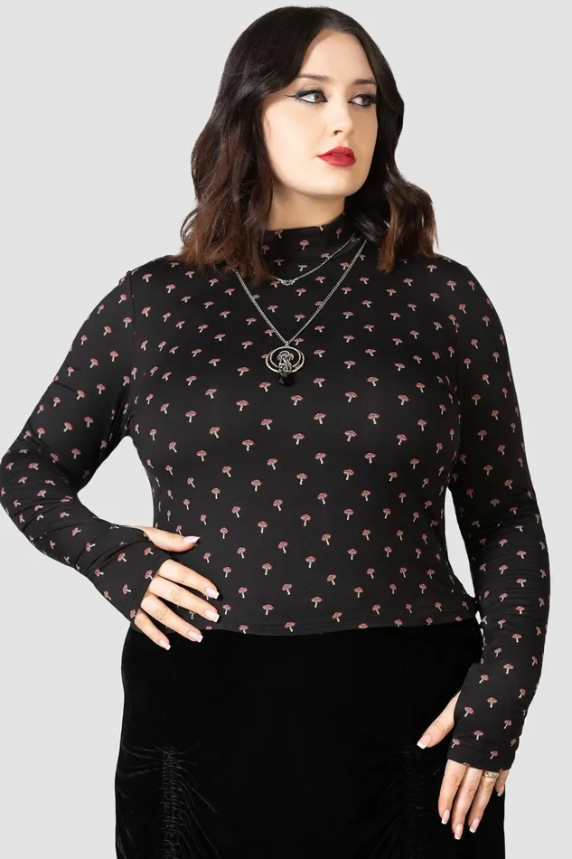 Women Long Sleeves Killstar Dapperling Long Sleeve Top