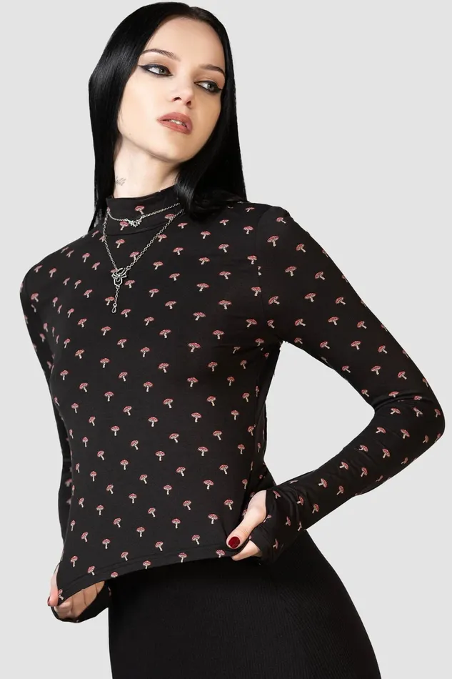 Women Long Sleeves Killstar Dapperling Long Sleeve Top
