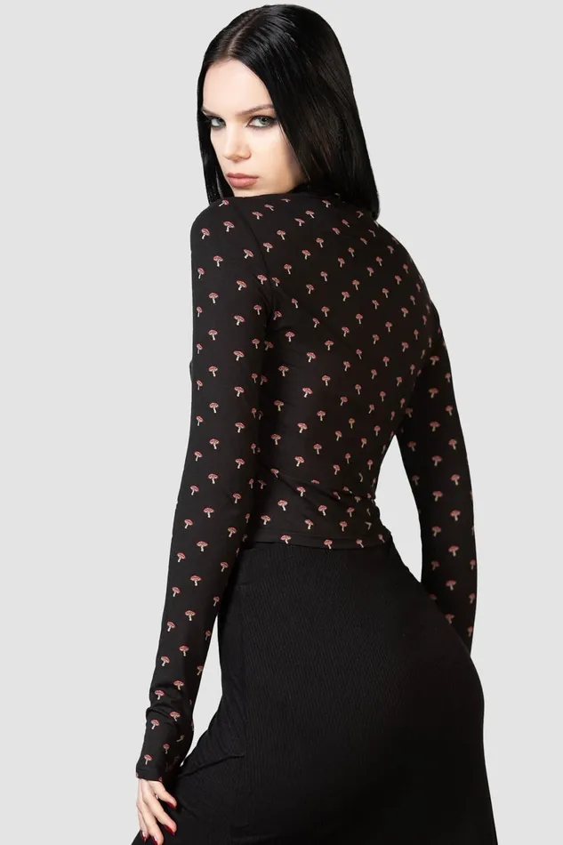 Women Long Sleeves Killstar Dapperling Long Sleeve Top