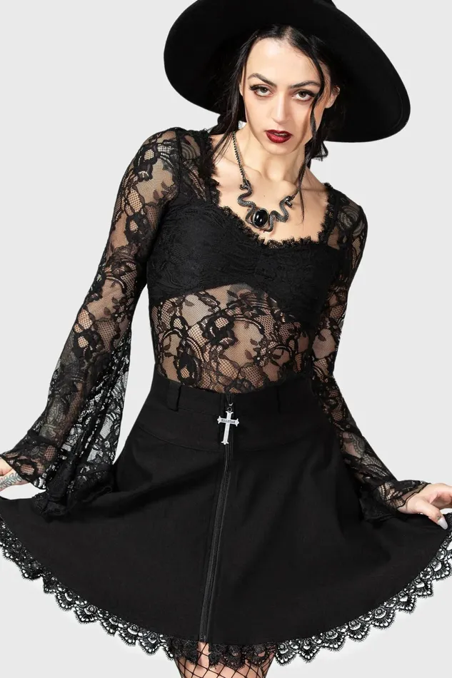Women Long Sleeves Killstar Dolor Top