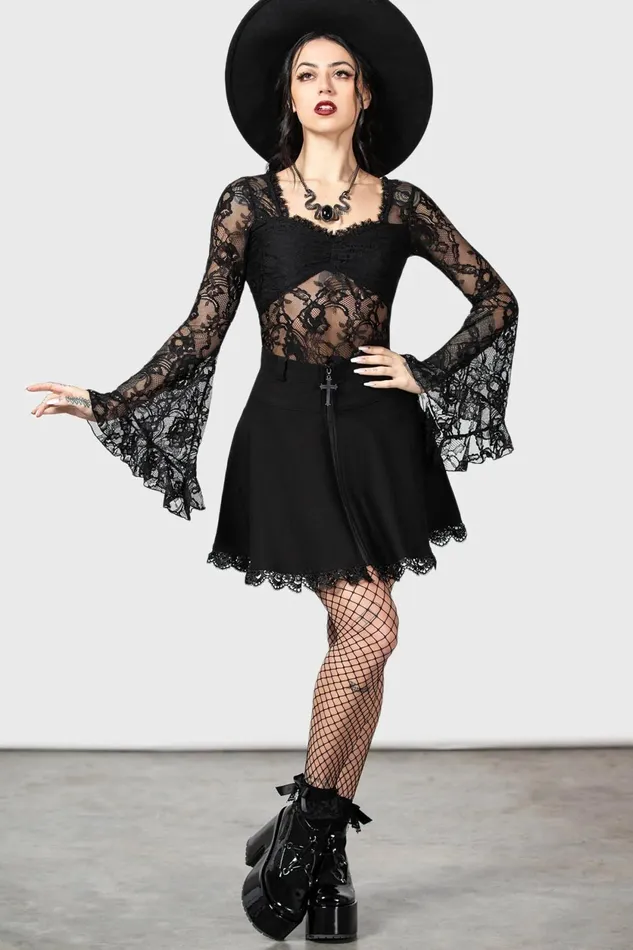 Women Long Sleeves Killstar Dolor Top