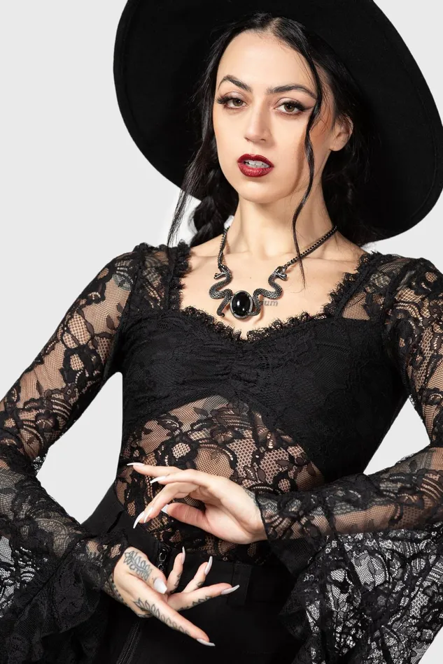 Women Long Sleeves Killstar Dolor Top