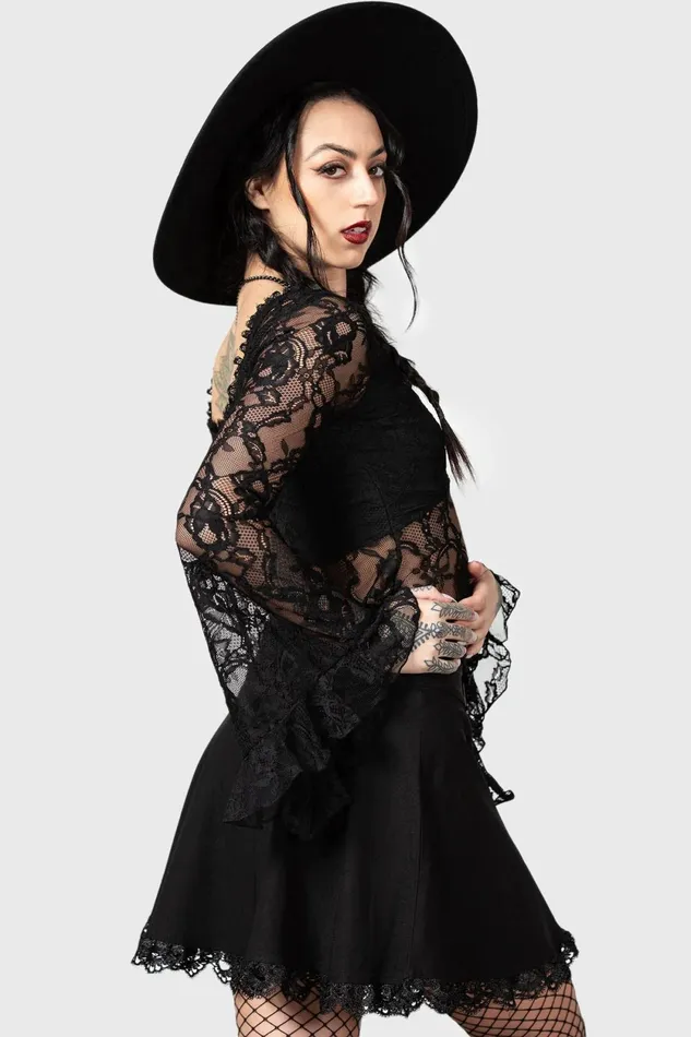Women Long Sleeves Killstar Dolor Top