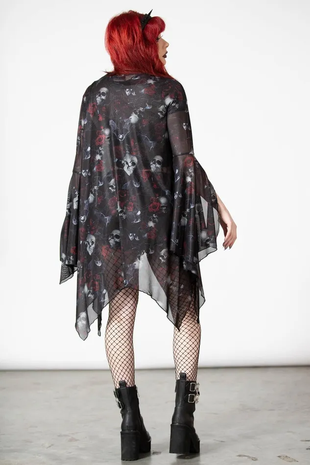 Women Long Sleeves Killstar Fairy Moss Mesh Cover Up
