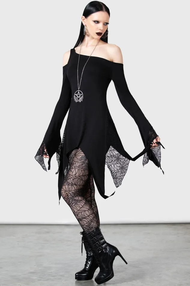 Women Long Sleeves Killstar Night Snare Top