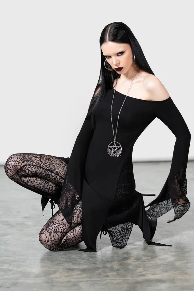 Women Long Sleeves Killstar Night Snare Top