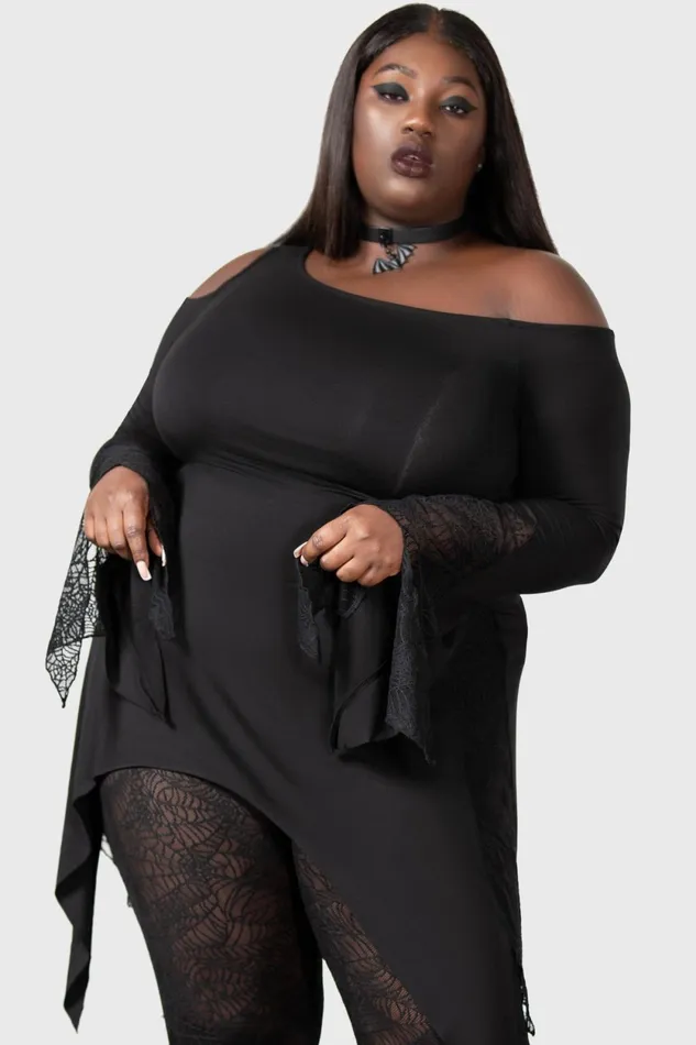Women Long Sleeves Killstar Night Snare Top