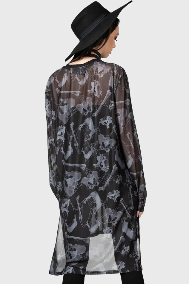 Women Long Sleeves Killstar Ossuary Long Sleeve Top