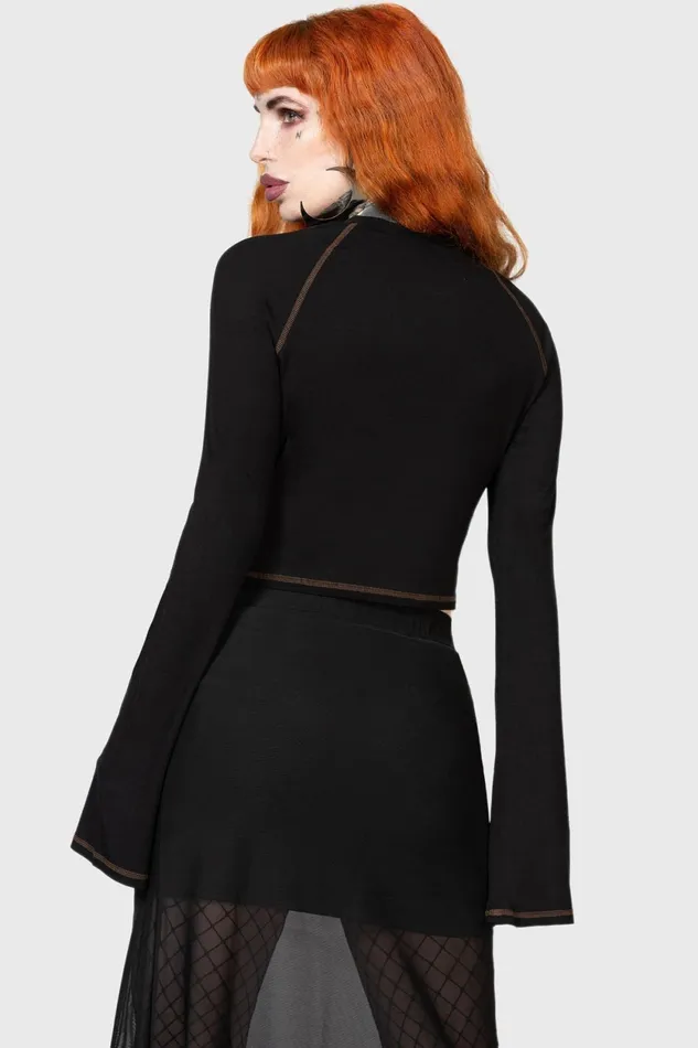 Women Long Sleeves Killstar Rising Night Top