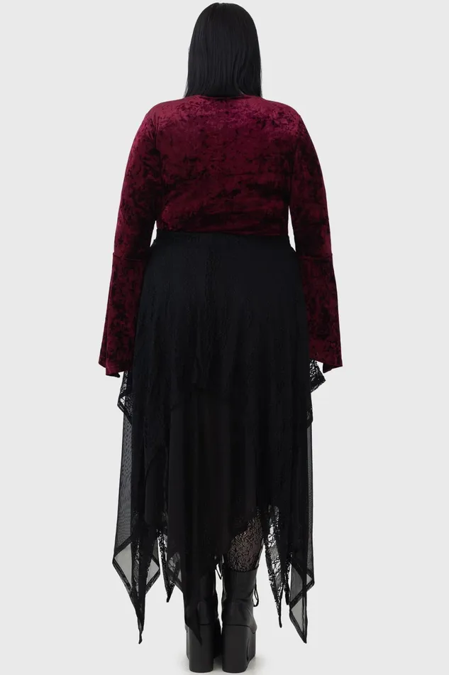 Women Long Sleeves Killstar Rosethorn Top