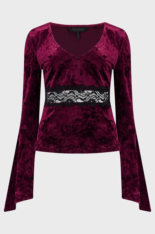 Women Long Sleeves Killstar Rosethorn Top