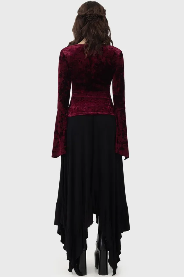 Women Long Sleeves Killstar Rosethorn Top
