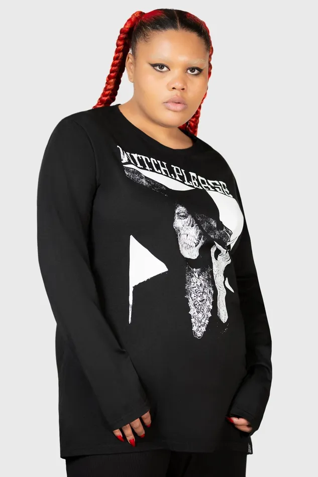 Women Long Sleeves Killstar Wytch Gaze Long Sleeve Top