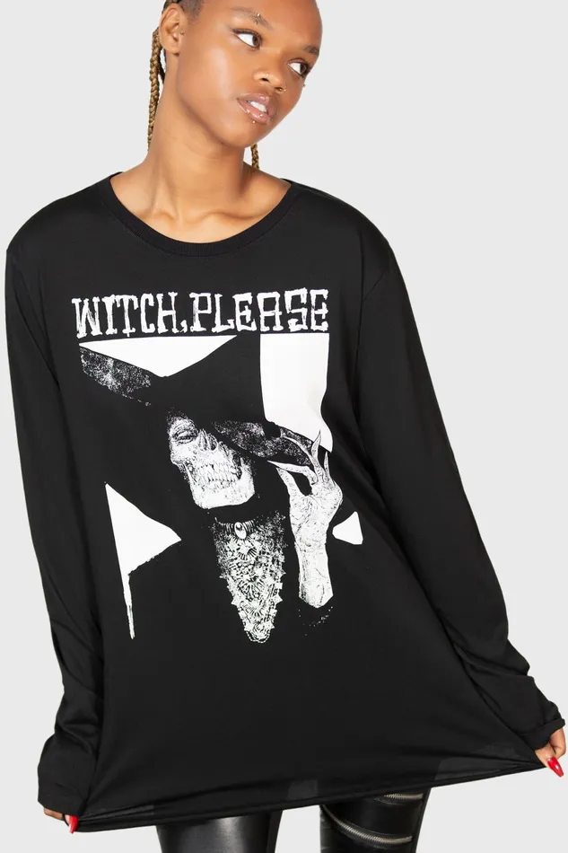Women Long Sleeves Killstar Wytch Gaze Long Sleeve Top