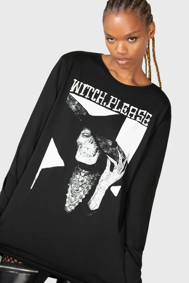 Women Long Sleeves Killstar Wytch Gaze Long Sleeve Top