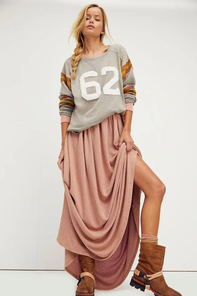 Women Loungewear Free People Marissa Henley Dress Iced Chai