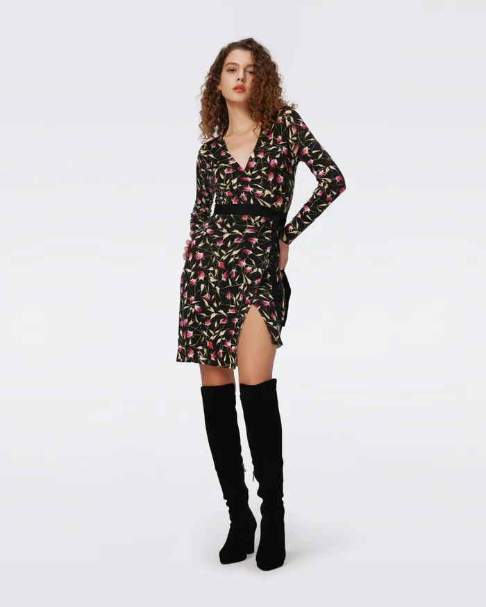 Women Luella Wool Wrap Dress Rockn Rose DVF Dresses