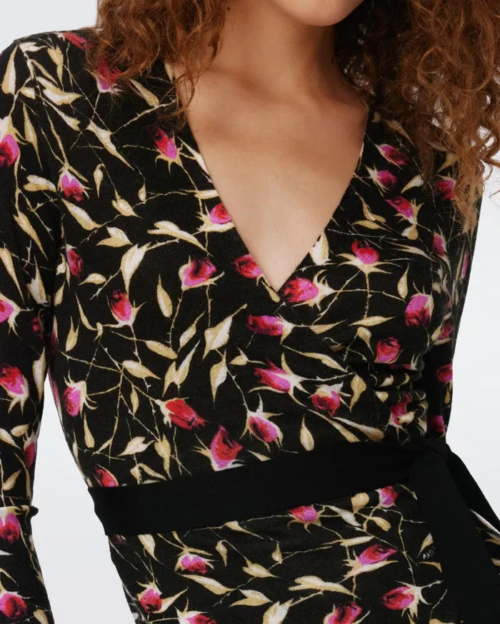 Women Luella Wool Wrap Dress Rockn Rose DVF Dresses