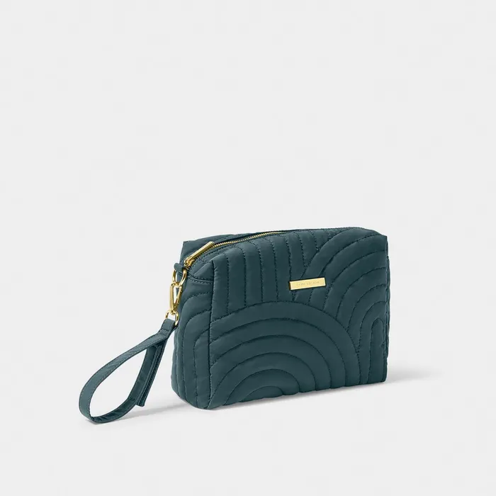 Women Makeup and Wash Bags Katie Loxton Quilted Wristlet Organiser 8211 Dusty Navy