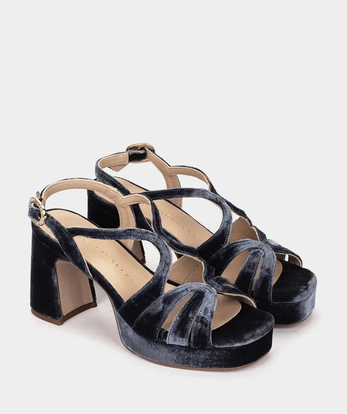 Women Manaus Blue 8211 Heeled Sandals Pedro Miralles