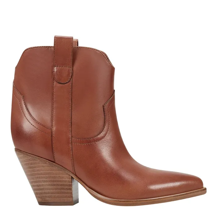 Women Marlie Western Bootie Natural Leather Marc Fisher Boots and Booties