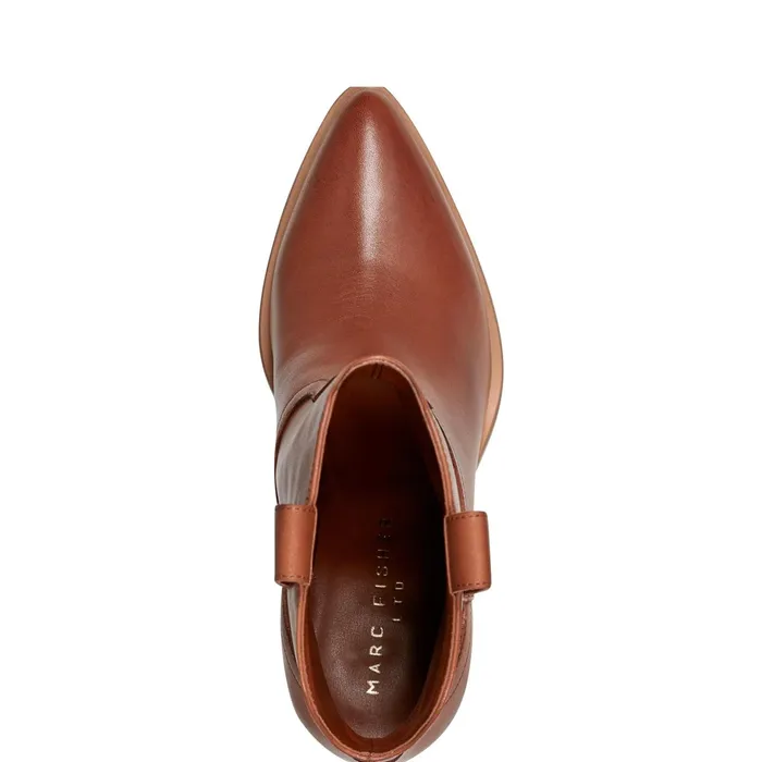 Women Marlie Western Bootie Natural Leather Marc Fisher Boots and Booties