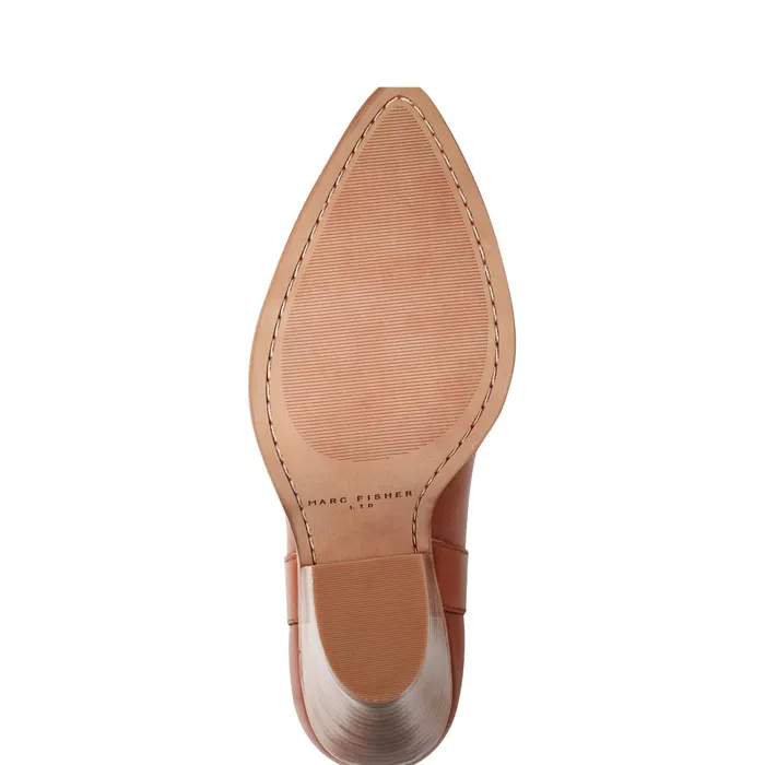 Women Marlie Western Bootie Natural Leather Marc Fisher Boots and Booties
