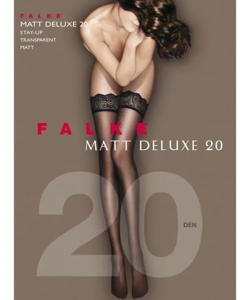 Women Matt Deluxe 20 DEN Women Stay Ups Powchamp FALKE Thigh Highs