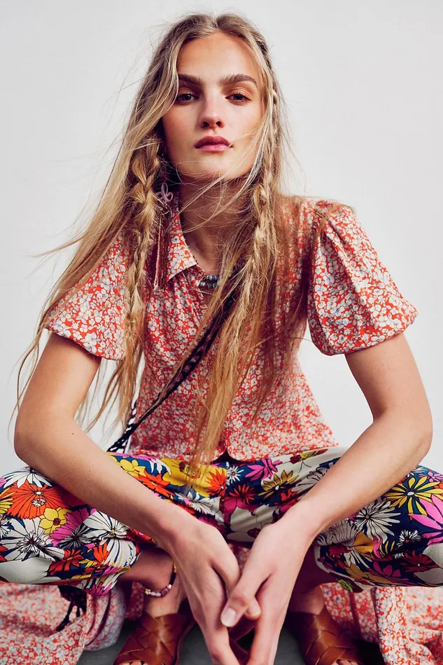 Women Maxi Dresses Free People Debbie Jean Shirtdress Red