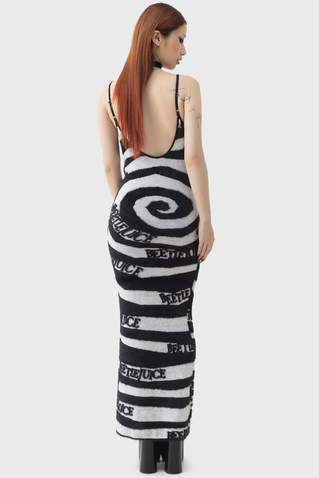 Women Maxi Killstar Vertigo Spiral Knitted Maxi Dress