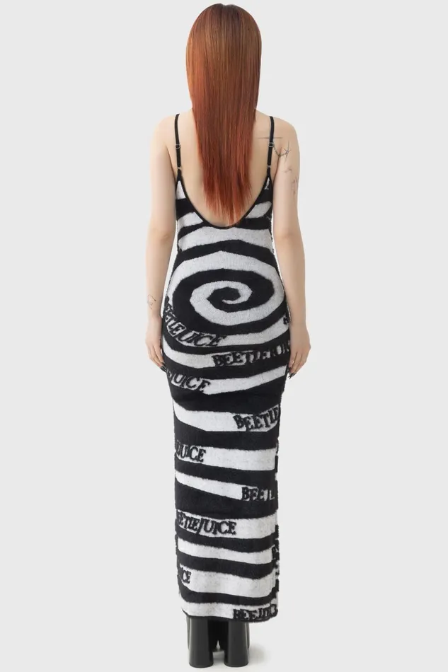 Women Maxi Killstar Vertigo Spiral Knitted Maxi Dress