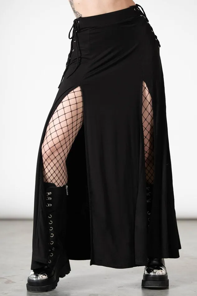 Women Maxi Skirts Killstar Hellverina Split Maxi Skirt