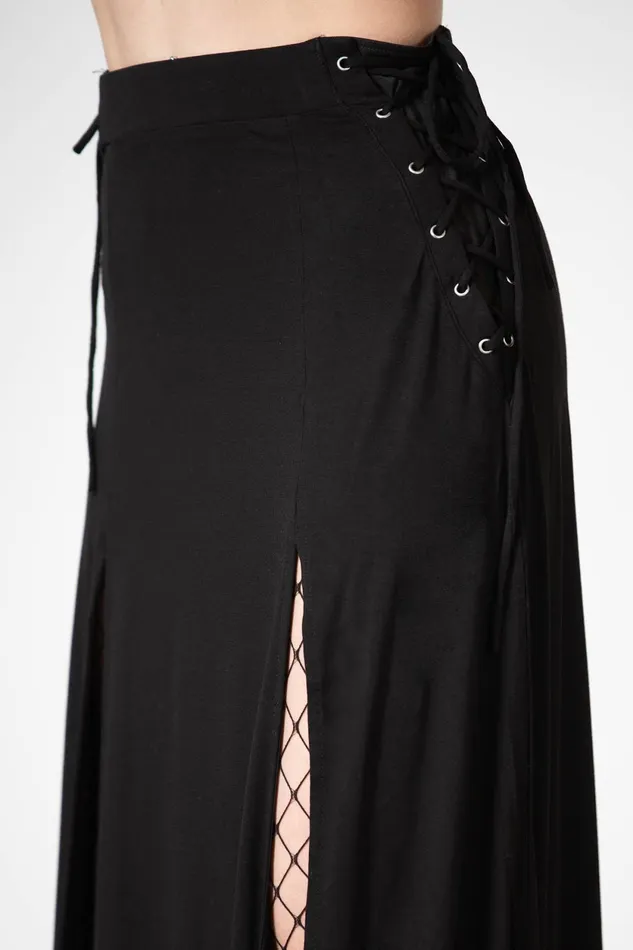 Women Maxi Skirts Killstar Hellverina Split Maxi Skirt
