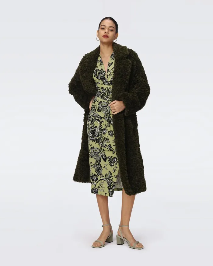 Women Melanie Coat Olive DVF Jackets and Coats