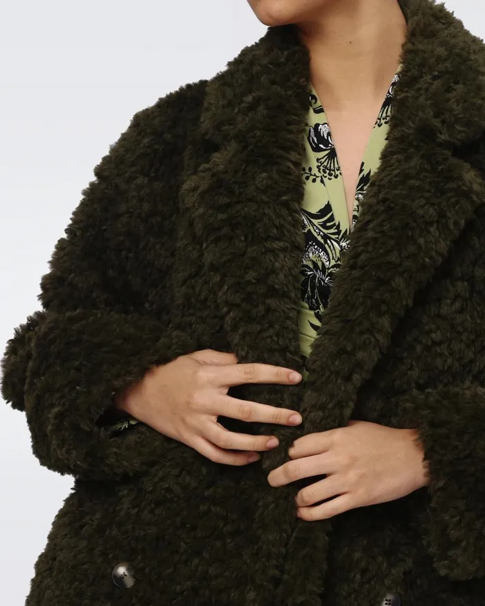 Women Melanie Coat Olive DVF Jackets and Coats