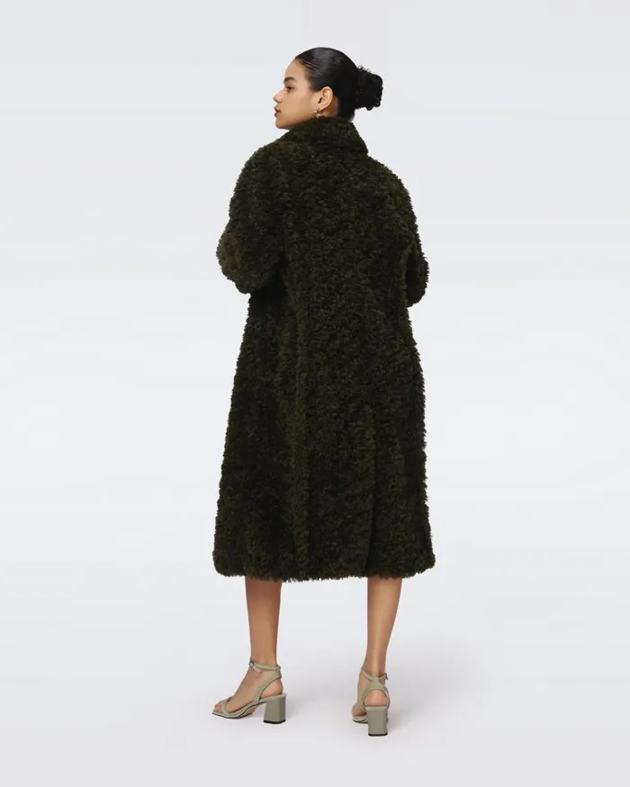 Women Melanie Coat Olive DVF Jackets and Coats